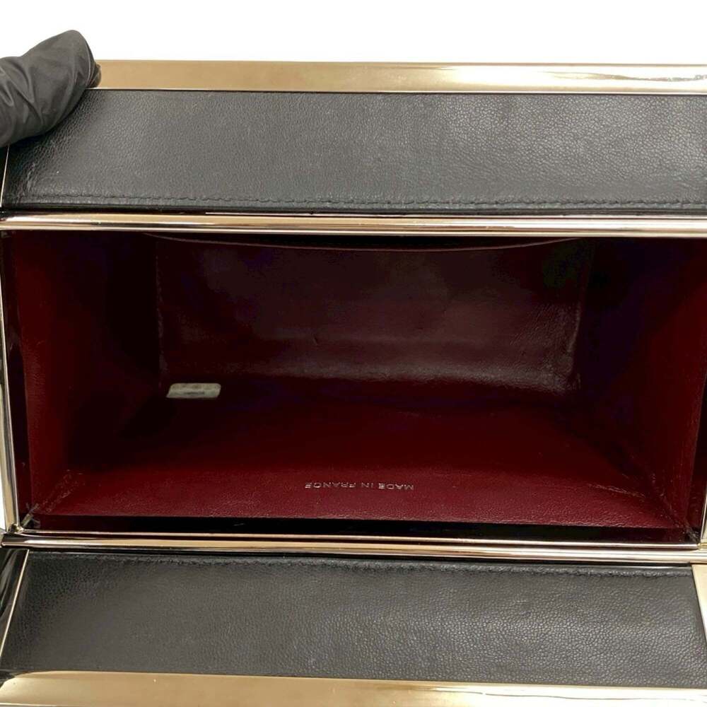 CHANEL Black Lambskin Leather Logo Vanity Bag - Picture 9 of 10